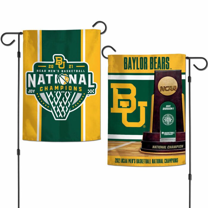 Baylor Bears 2021 NCAA Basketball National Champions 2 Sided Garden Flag