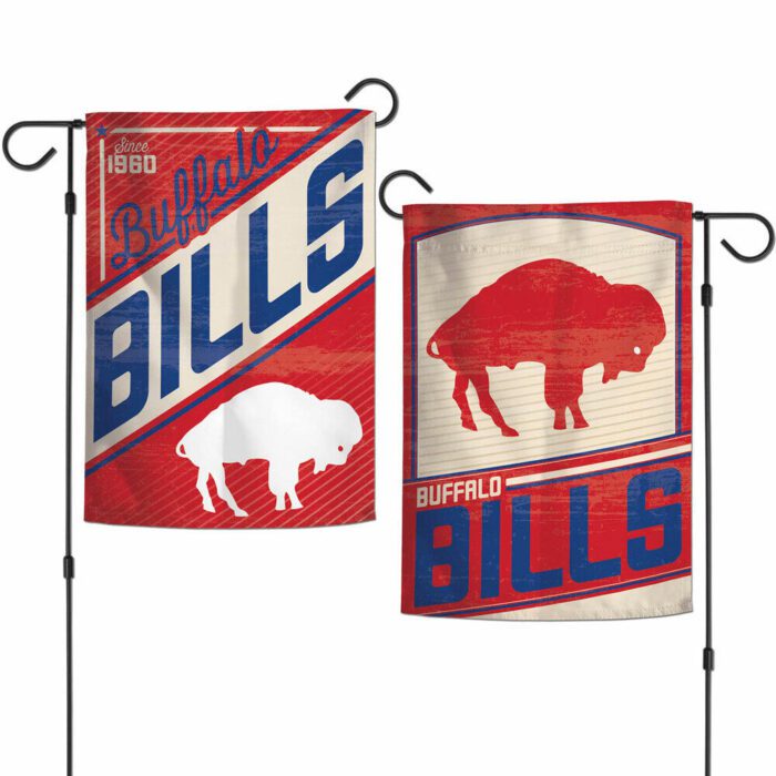 Buffalo Bills Double Sided Retro Garden Flag Yard Banner