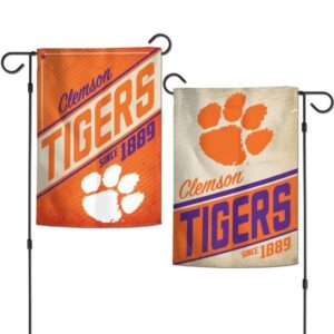 Clemson Tigers College Vault 2 Sided Garden Flag Yard Banner