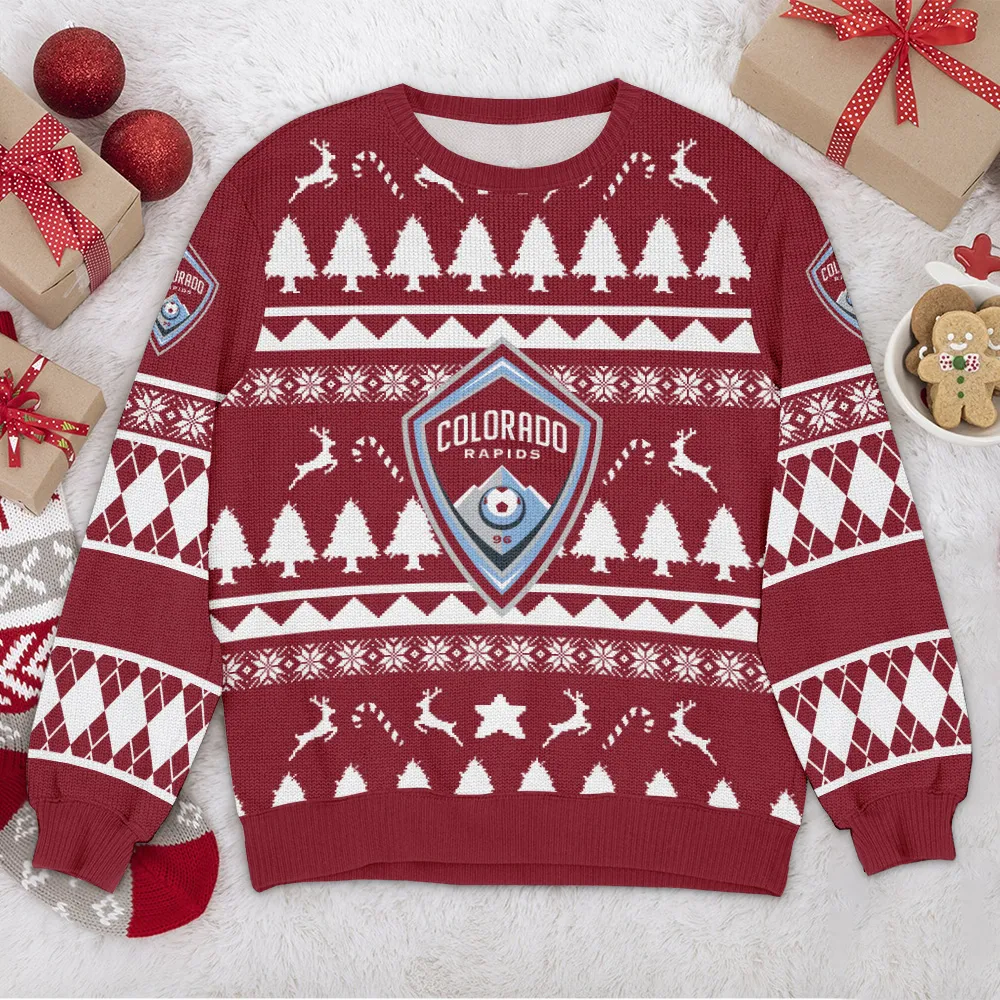 Colorado Rapids MLS Ugly Sweater Christmas Season