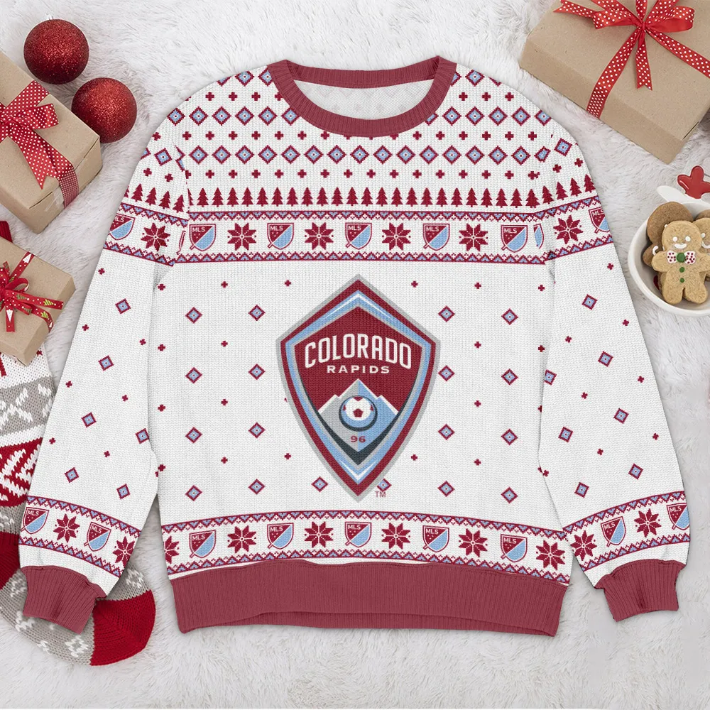 Colorado Rapids MLS Ugly Sweater Christmas Season