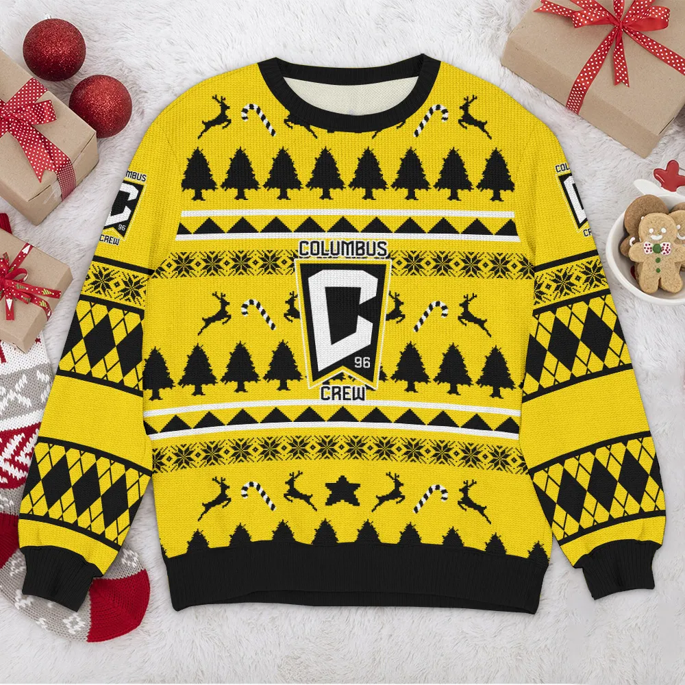 Columbus Crew MLS Ugly Sweater Christmas Season