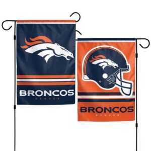 Denver Broncos Double Sided Garden Flag Yard Banner Outdoor