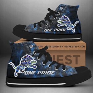 Detroit Lions High Top Canvas Shoes  GHT1077