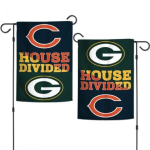 Green Bay Packers Chicago Bears House Divided 2 Sided Garden Flag NFL