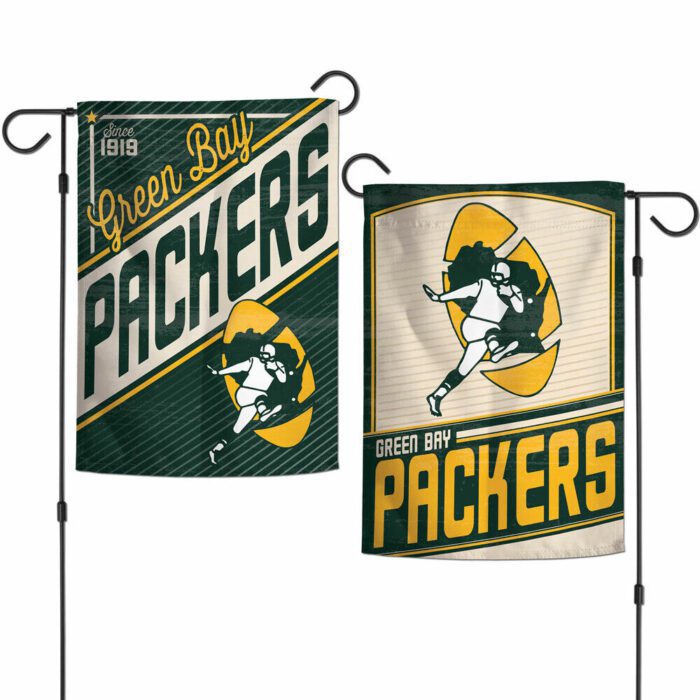 Green Bay Packers Double Sided Retro Garden Flag Banner