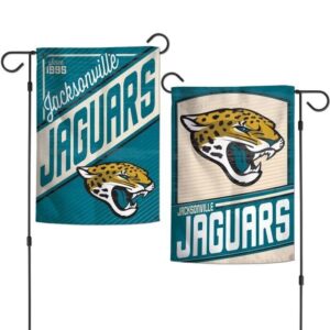 Jacksonville Jaguars Double Sided Retro Garden Flag Banner