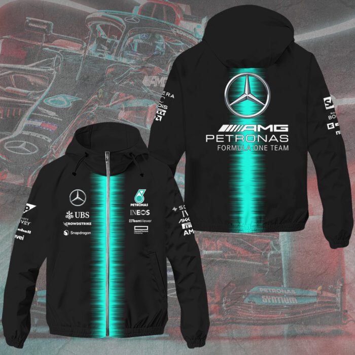 Mercedes AMG Petronas F1 3D Windbreaker Jacket GWJ1018