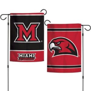 Miami University Redhawks 2 Sided Garden Flag Yard Banner