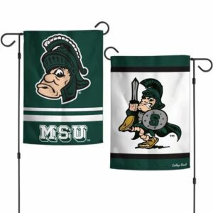 Michigan State Spartans College Vault 2 Sided Garden Flag Banner NCAA