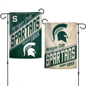 Michigan State Spartans College Vault 2 Sided Garden Flag Yard Banner