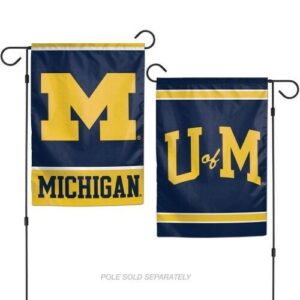 Michigan Wolverines 2 Sided Garden Flag Yard Banner Outdoor