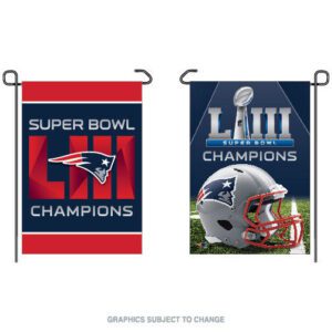 New England Patriots Super Bowl 53 Champions Double Sided Garden Flag