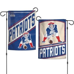 New England Patriots Vintage Style Double Sided Garden Flag Yard Banner