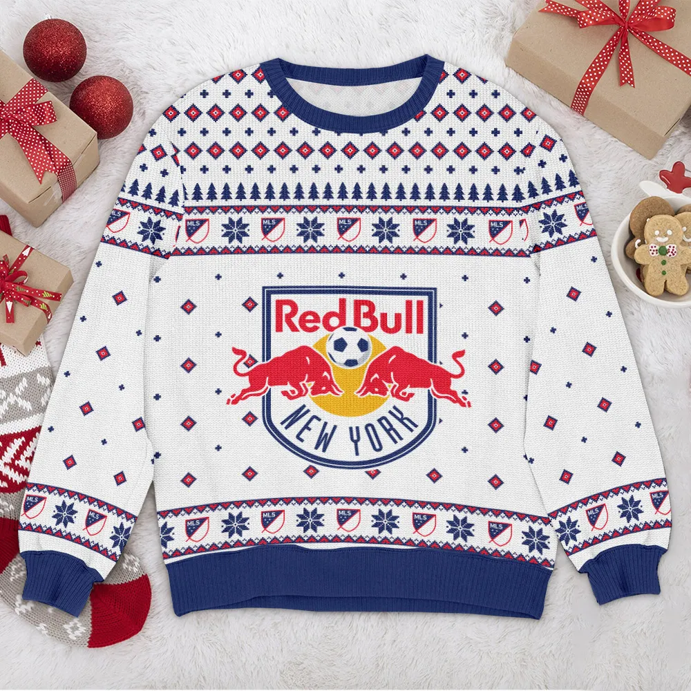 New York Red Bulls MLS Ugly Sweater Christmas Season