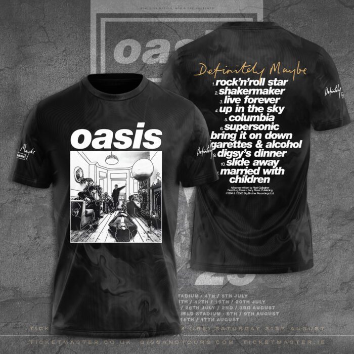 Oasis Band Unisex T-Shirt Performance Tee GTS5215