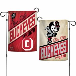 Ohio State Buckeyes College Vault 2 Sided Garden Flag Banner NCAA