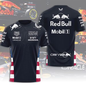 Red Bull Racing F1 x USA Flag Unisex T-Shirt Performance Tee GTS5299