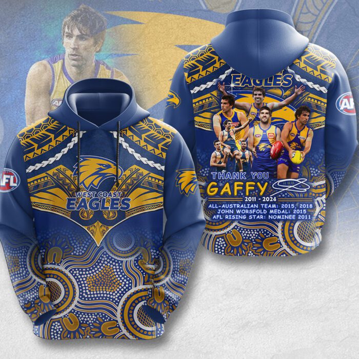 West Coast Eagles x Andrew Gaff Unisex Hoodie GHD5206