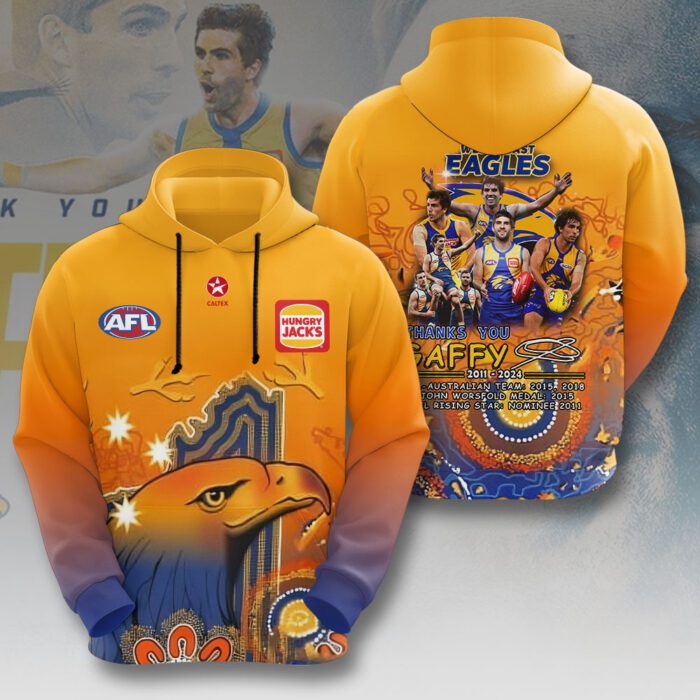 West Coast Eagles x Andrew Gaff Unisex Hoodie GHD5207