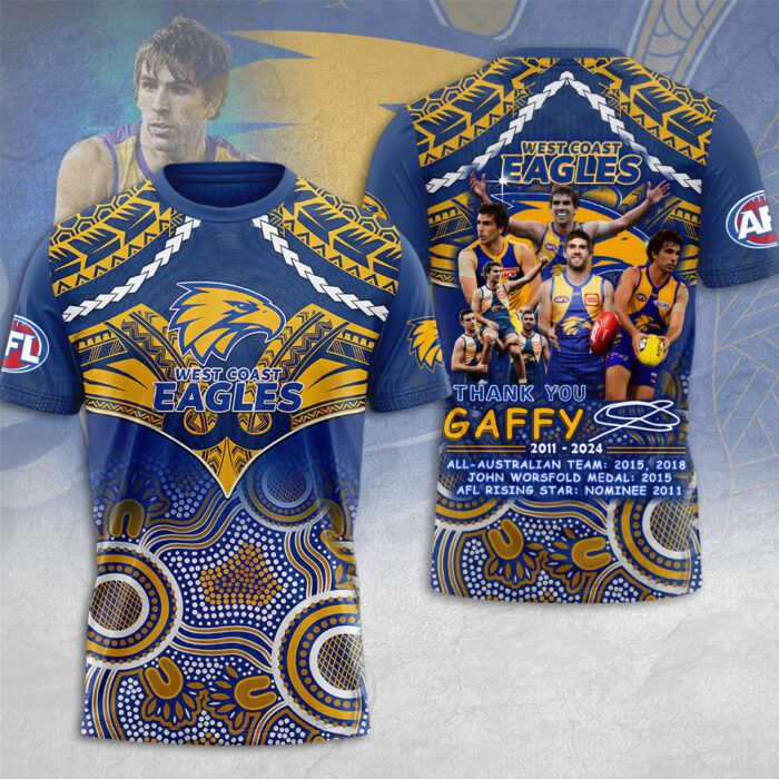 West Coast Eagles x Andrew Gaff Unisex T-Shirt Performance Tee GTS5223