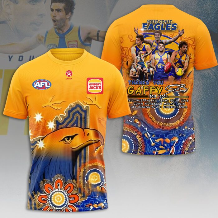 West Coast Eagles x Andrew Gaff Unisex T-Shirt Performance Tee GTS5225