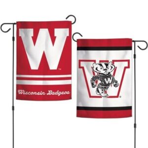 Wisconsin Badgers College Vault 2 Sided Garden Flag Yard Banner