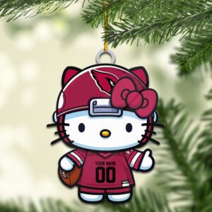 Arizona Cardinals Hello Kitty NFL Personalized Ornament For Fans WOM1145