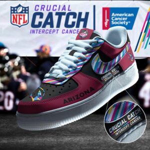 Arizona Cardinals NFL Crucial Catch Intercept Cancer AF1 Shoes WBC5032