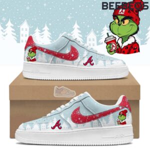 Atlanta Braves Grinchmas Air Force 1 Shoes AF1 Limited Sneakers