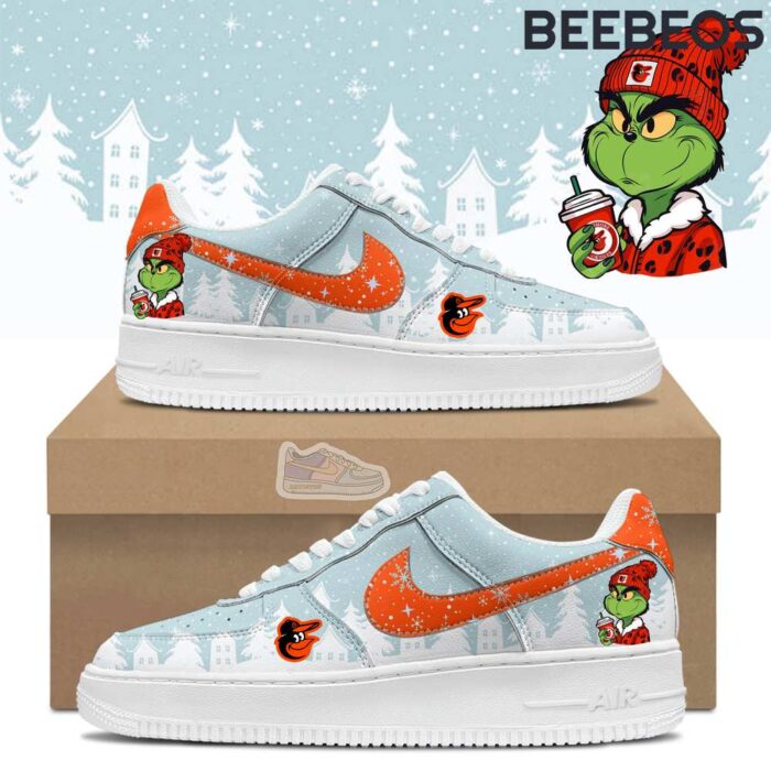 Baltimore Orioles Grinchmas Air Force 1 Shoes AF1 Limited Sneakers