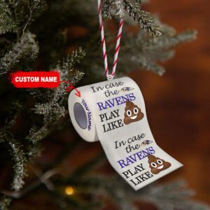 Baltimore Ravens In Case NFL Teams Play Like Shit Super Bowl Gag Gift Personalized Ornament WOM1175