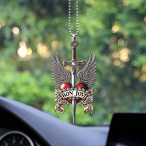 Bon Jovi Custom Shape 2-sided Acrylic Car Ornament GOM1254