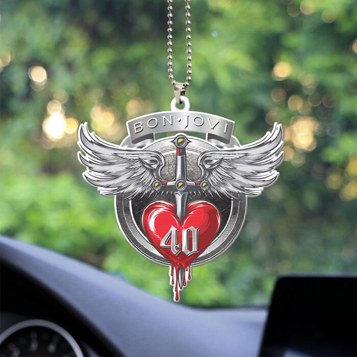 Bon Jovi Custom Shape 2-sided Acrylic Car Ornament GOM1261