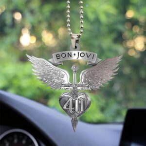 Bon Jovi Custom Shape 2-sided Acrylic Car Ornament GOM1283