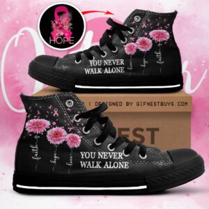 Breast Cancer Awareness High Top Canvas Shoes ACA1017