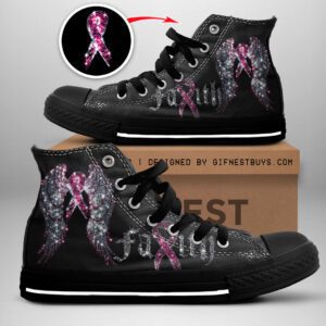 Breast Cancer Awareness High Top Canvas Shoes ACA1019