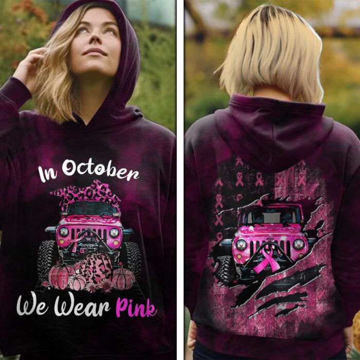 Breast Cancer Awareness x Jeep Unisex 3D Hoodie ACA1005