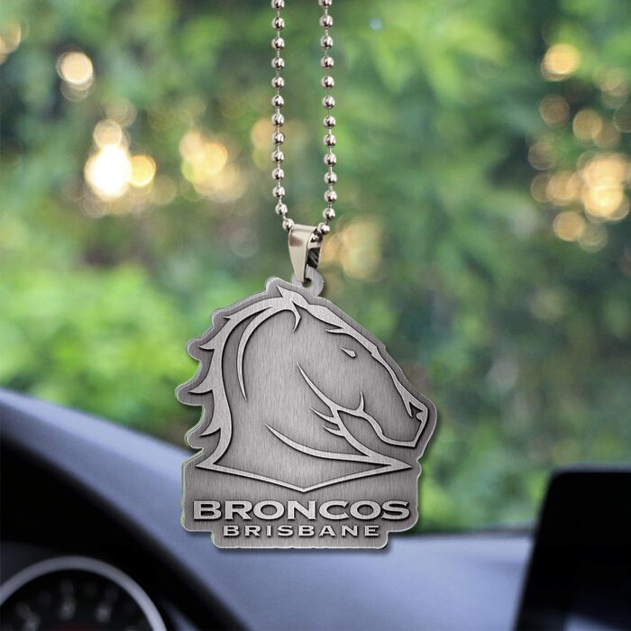 Brisbane Broncos Custom Shape 2-sided Acrylic Car Ornament GOM1333