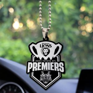 Brisbane Lions Custom Shape 2-sided Acrylic Car Ornament GOM1003