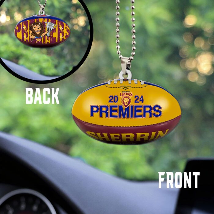 Brisbane Lions Custom Shape 2-sided Acrylic Car Ornament GOM1008