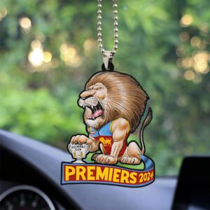 Brisbane Lions Custom Shape 2-sided Acrylic Car Ornament GOM1018