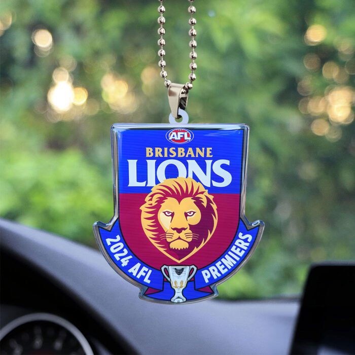 Brisbane Lions Custom Shape 2-sided Acrylic Car Ornament GOM1019