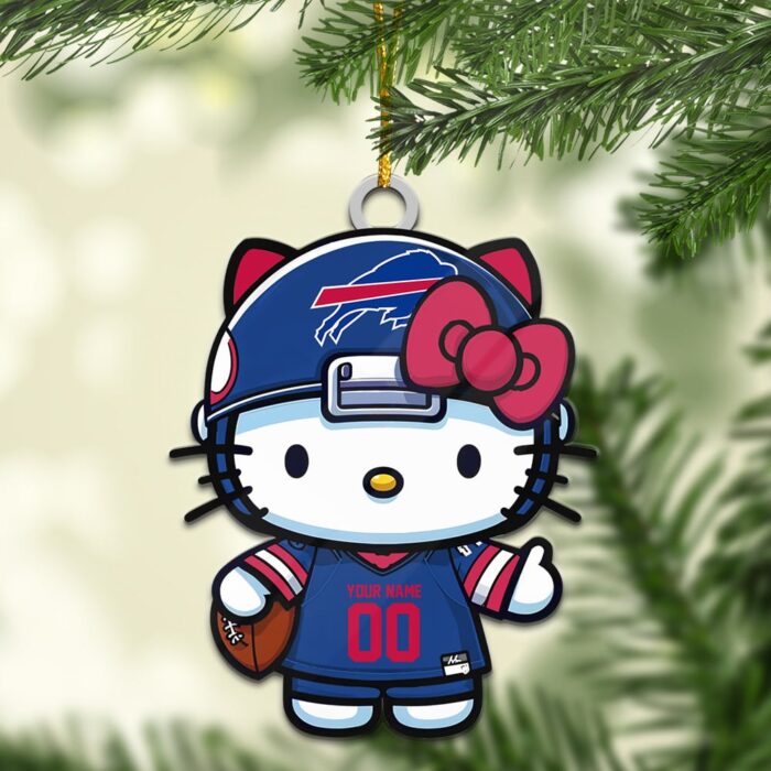 Buffalo Bills Hello Kitty NFL Personalized Ornament For Fans WOM1148