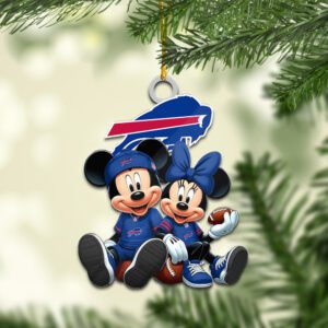 Buffalo Bills Mickey & Minnie NFL Personalized Ornament For Fans WOM1115