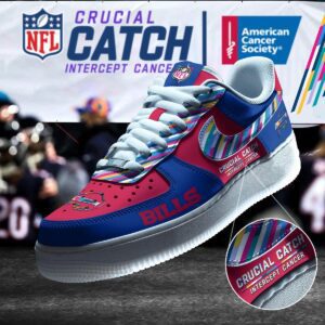 Buffalo Bills NFL Crucial Catch Intercept Cancer AF1 Shoes WBC5034