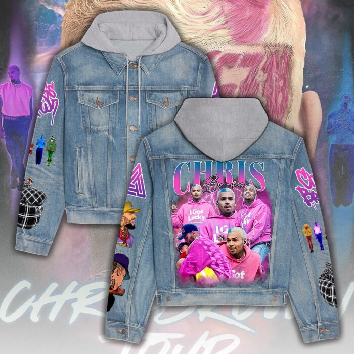 Chris Brown Women's Denim Hood Jacket GDN128