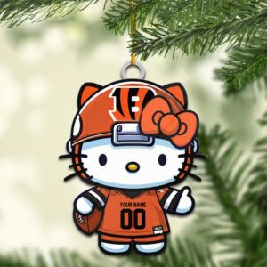 Cincinnati Bengals Hello Kitty NFL Personalized Ornament For Fans WOM1144