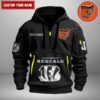 Cincinnati Bengals NFL Personalized State Logo Quarter Zip Hoodie WQH5060