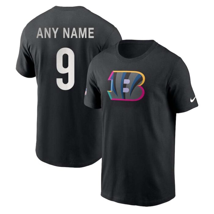 Cincinnati Bengals Personalized NFL Crucial Catch Intercept Cancer 2024 Performance Unisex Shirt